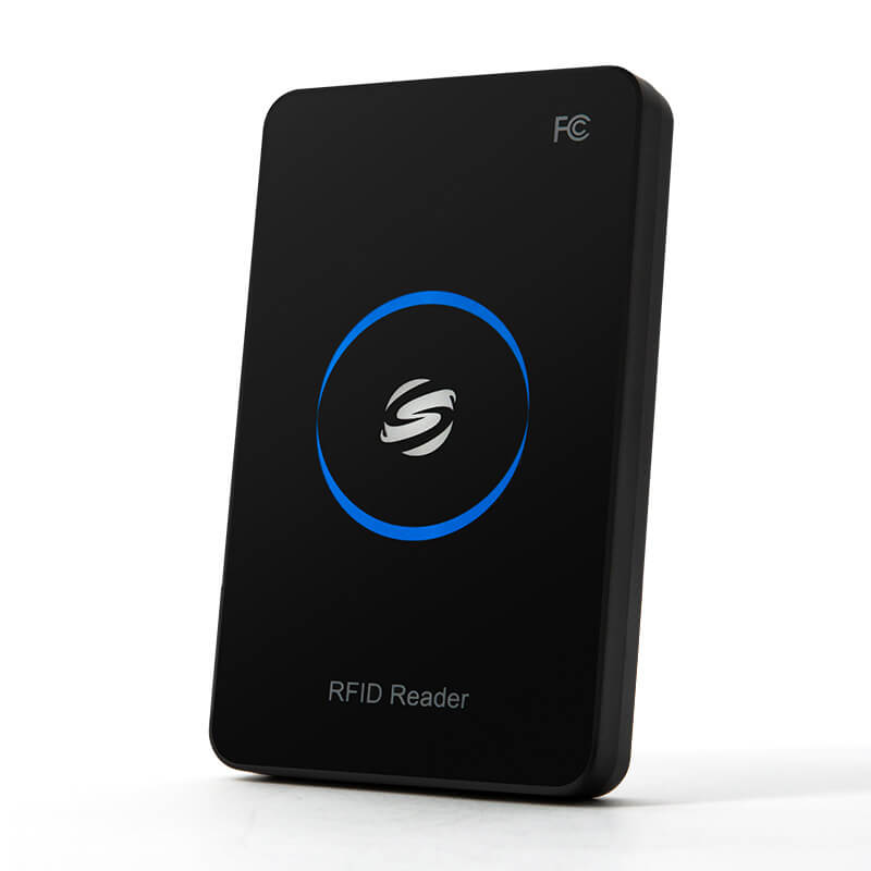 Fotografija proizvoda Vodootporni ISO15693 RFID čitač i pisač sa USB vezom sa naglaskom na LED indikator za projekte iz kategorije HF RFID čitači za 13.56 MHz.