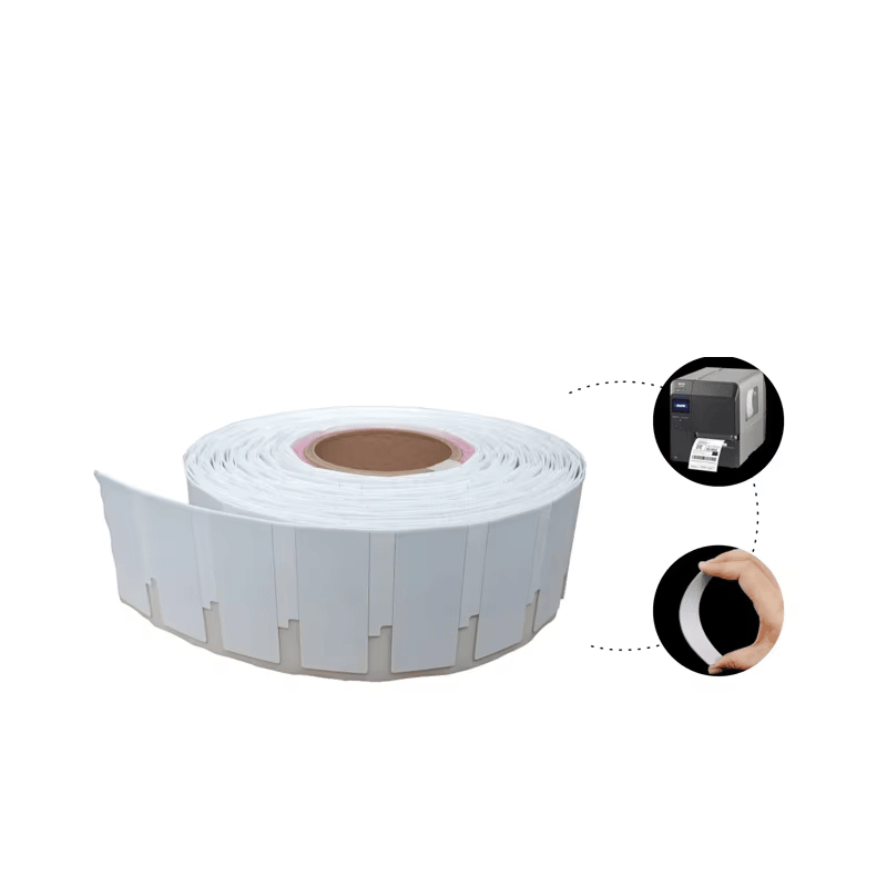 Fotografija proizvoda Savitljive UHF RFID etikete za inventar na metalu iz perspektive koja ističe premijum površinu za primene iz kategorije Fleksibilne UHF RFID oznake za metal.