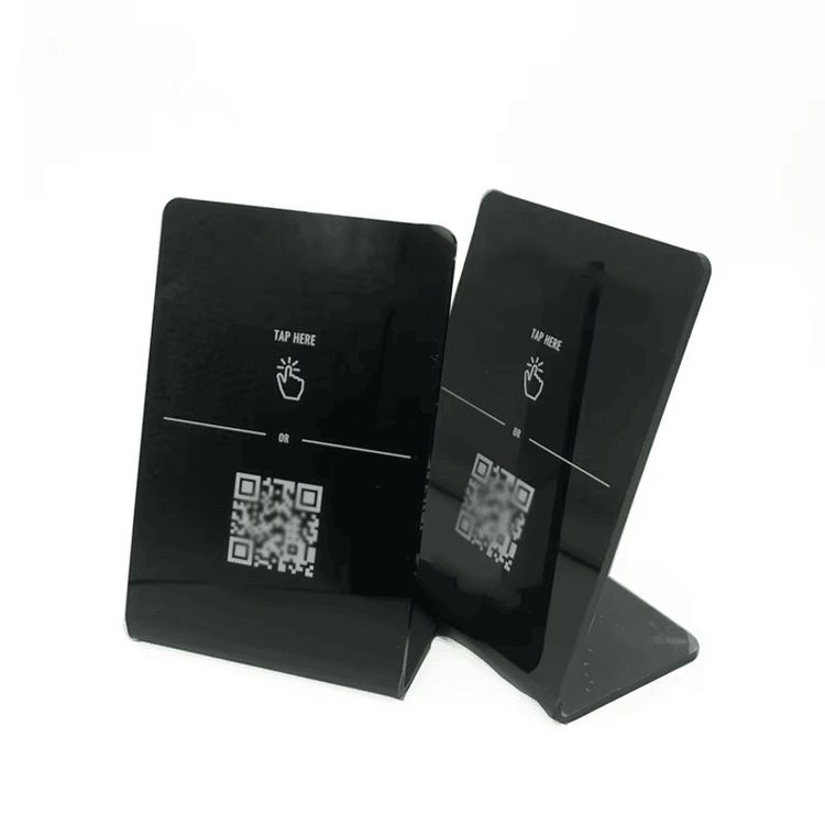 Fotografija proizvoda Minimalistički akrilni NFC stalak za savremene stolove prikazuje raspored antene u kategoriji NFC stalci.