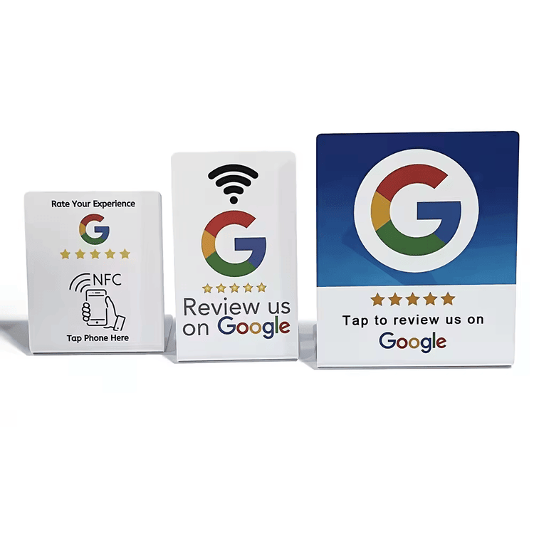 Fotografija proizvoda prilagođeni NFC stalci za poručivanje preko menija i QR prikaz, sa bočnim izgledom u kategoriji NFC stalci.