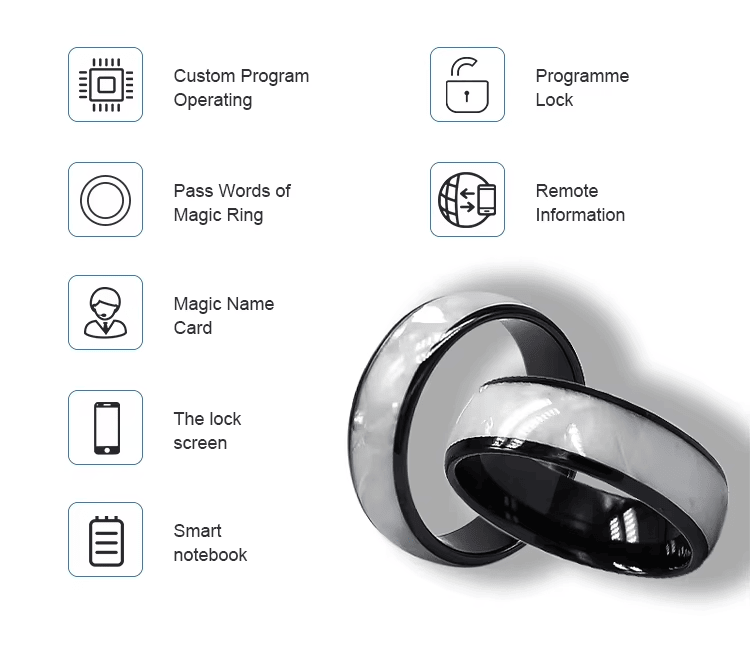 Ova slika ističe prilagođeni NFC prsten za pristup vozilu i bezključni ulaz, prikaz bezkontaktnog skeniranja za primene NFC prstenova.