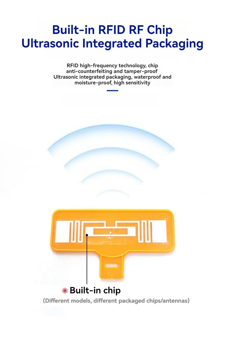 RFID vezica tag za spoljno praćenje komunalnih sredstava prikazan sa fokusom na prednjoj ploči tastature za projekte RFID kabl vezica tagova.