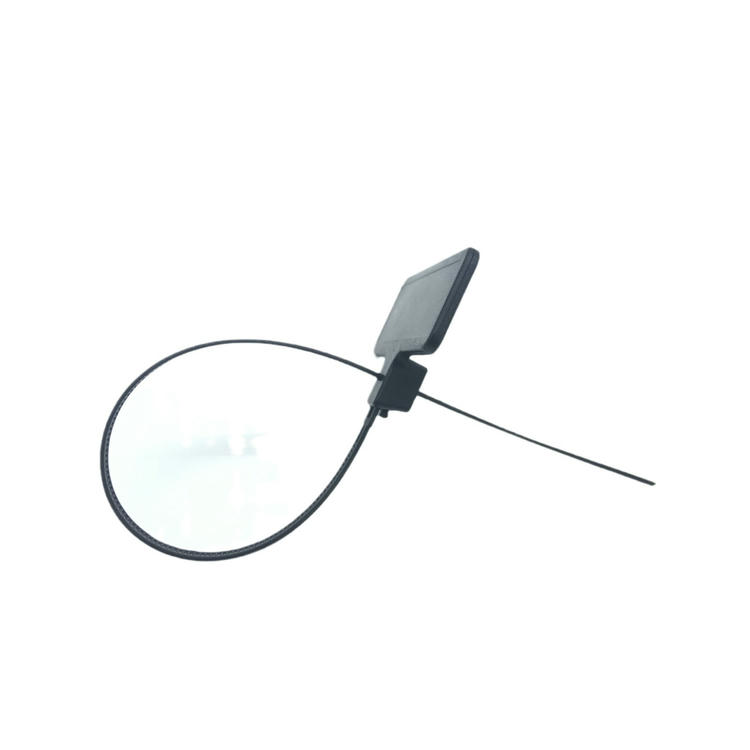 Bočni profil prikazuje crnu RFID vezicu sa oznakom model Z31079-1 u velikoj petlji sa uspravnom pločicom za etiketu na desnoj strani.