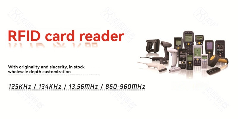 Ovaj povezani baner na stranici RFID bibliotečkih etiketa prikazuje ručne i stone RFID čitače kao grafiku šire kategorije.