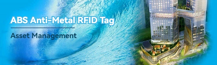 Kompaktan ABS RFID Tag za metalne površine za praćenje imovine prikazan sa brušenom metalnom završnom obradom za kupce koji upoređuju rešenja ABS RFID Tagova za metalne površine.