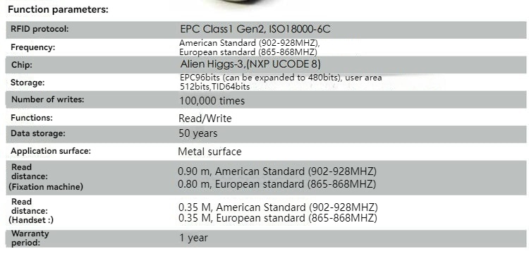 Ova slika ističe RFID etiketu za metal sa vijčanim montiranjem i visokom temperaturom sa završnom obradom od brušenog metala za primene u okviru Ostalih RFID etiketa za metal.