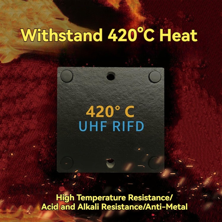 Ova slika prikazuje RFID oznake otporne na 420 °C za fabričku imovinu i ističe upravljanje imovinom za primene iz kategorije RFID oznake za visoke temperature.