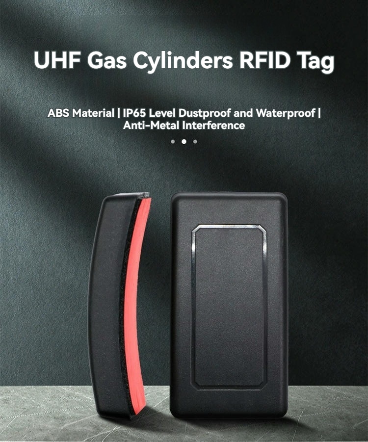 Detaljan tehnički crtež koji prikazuje dimenzije 73x35x9mm RFID oznake za gasne boce ABS7335-1 za preciznu montažu.