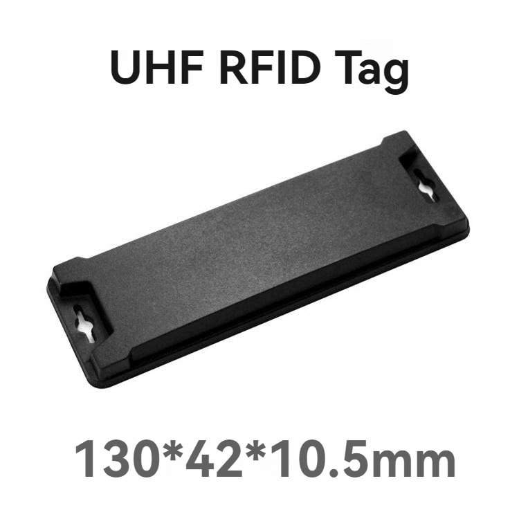 PC UHF RFID oznake za metalne površine za praćenje paleta prikazane sa fokusom na završnu obradu od brušenog metala za projekte ABS RFID oznaka za metalne površine.