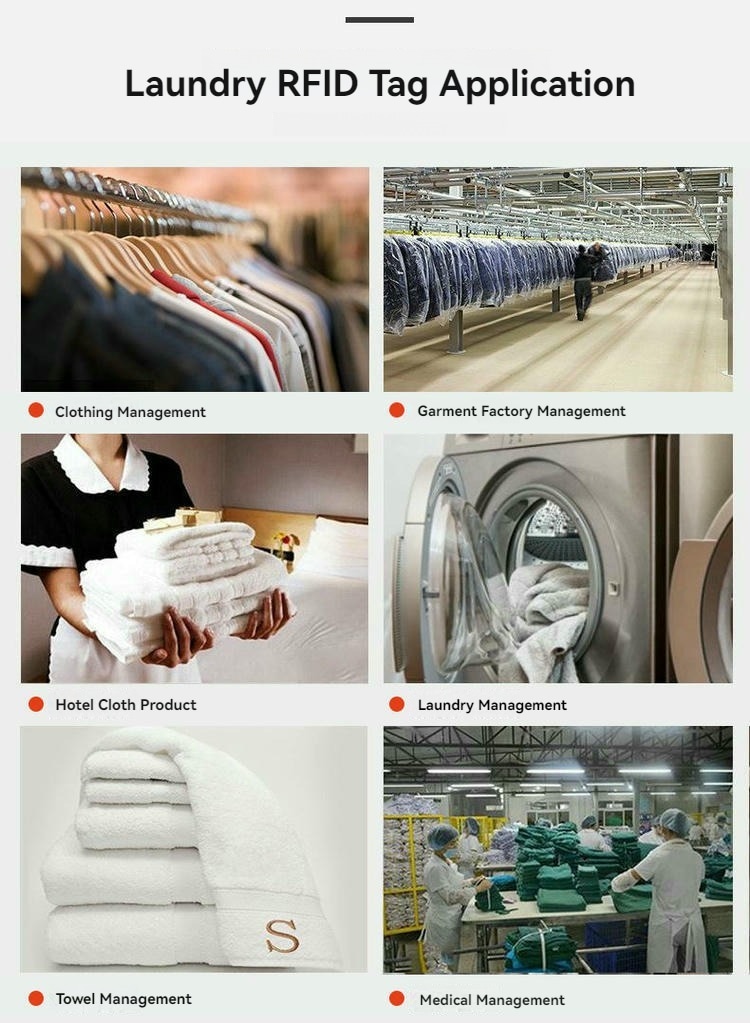 Ilustracija metode instalacije šivenjem za pričvršćivanje medicinskog RFID taga na bolničke uniforme na bezbedan način.