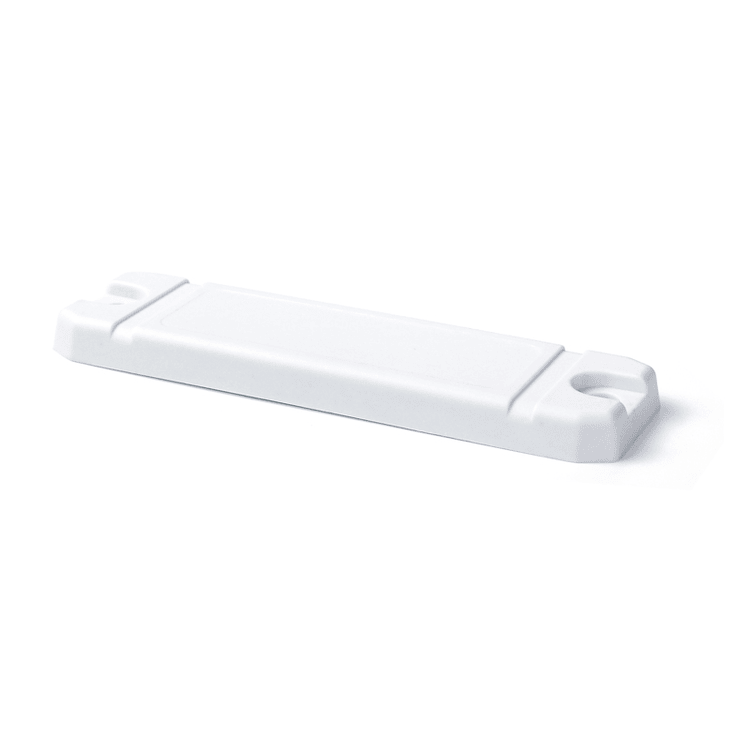 Ova slika prikazuje Dvofrekventne ABS RFID oznake za metal sa NFC i UHF i ističe gravirani logotip za primene iz kategorije ABS RFID oznake za metal.