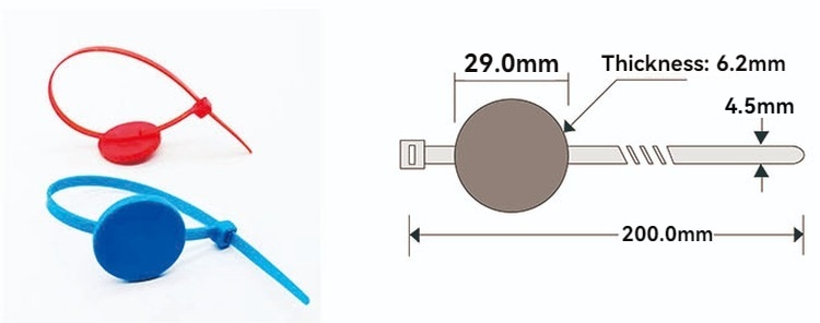 Ova slika ističe RFID tagove u obliku kablovske vezice za praćenje kablovske imovine sa lepljivom podlogom za primene RFID oznaka u obliku kablovske vezice.