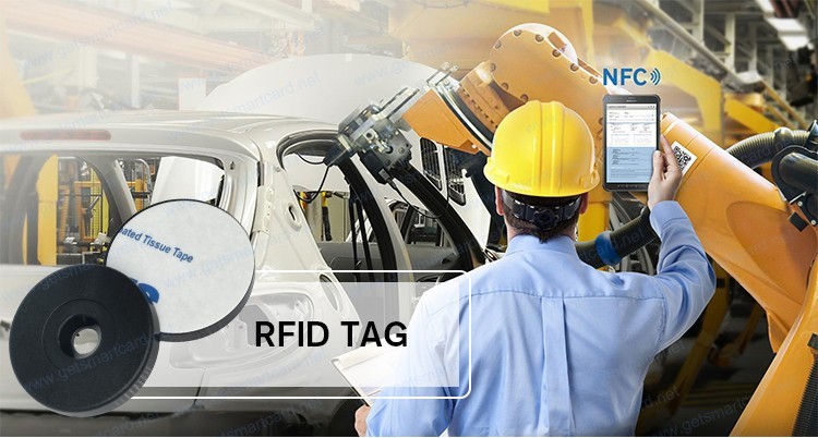 Izdržljive PPS RFID etikete za praćenje industrijske imovine - fotografija proizvoda prikazuje na metalnoj površini u kategoriji PPS RFID etikete.