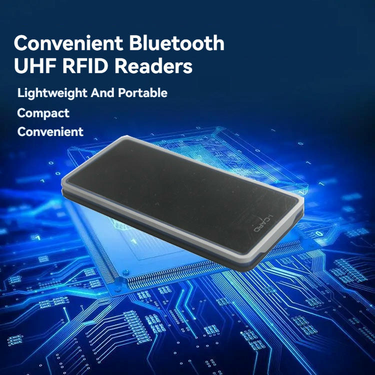 Profesionalni ultra-tanki RFID čitač ZK-RFID9816UBT koji prikazuje debljinu od 5,8 mm u poređenju sa modernim pametnim telefonom.