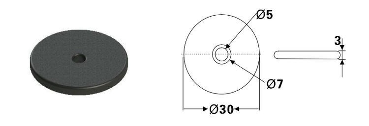 Ova slika prikazuje 30mm PPS RFID oznaku za praćenje industrijske imovine, izdržljivu etiketu za primene PPS RFID oznaka.