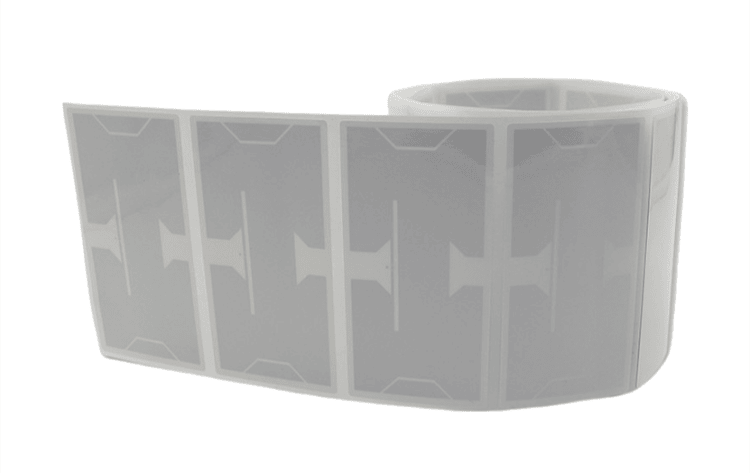 Tehničke specifikacije i dimenzije TI10050-1 RFID oznake za gume koje prikazuju raspored antene 95x45mm za optimalne performanse signala na gumi.