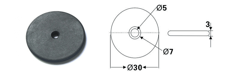 Fotografija proizvoda PPS RFID disk tag za oštro industrijsko praćenje koja prikazuje upravljanje sredstvima u kategoriji PPS RFID tagova.