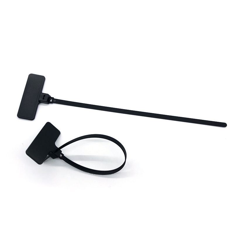 Snimak proizvoda prikazuje RFID tag u obliku kablovske vezice model Z28575-1 sa jednom dugom trakom ispruženom pravo i drugim tagom zatvorenim u petlju.
