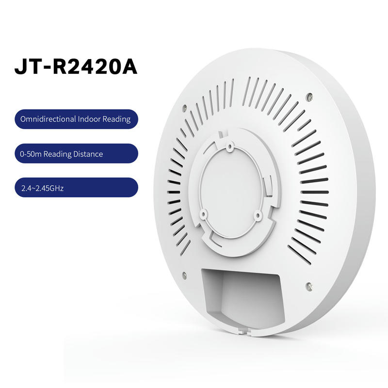 Ova detaljna šema ožičenja objašnjava kako se aktivni RFID čitač JT-R2420A bezbedno povezuje sa spoljnim kontrolerima i napajanjima.
