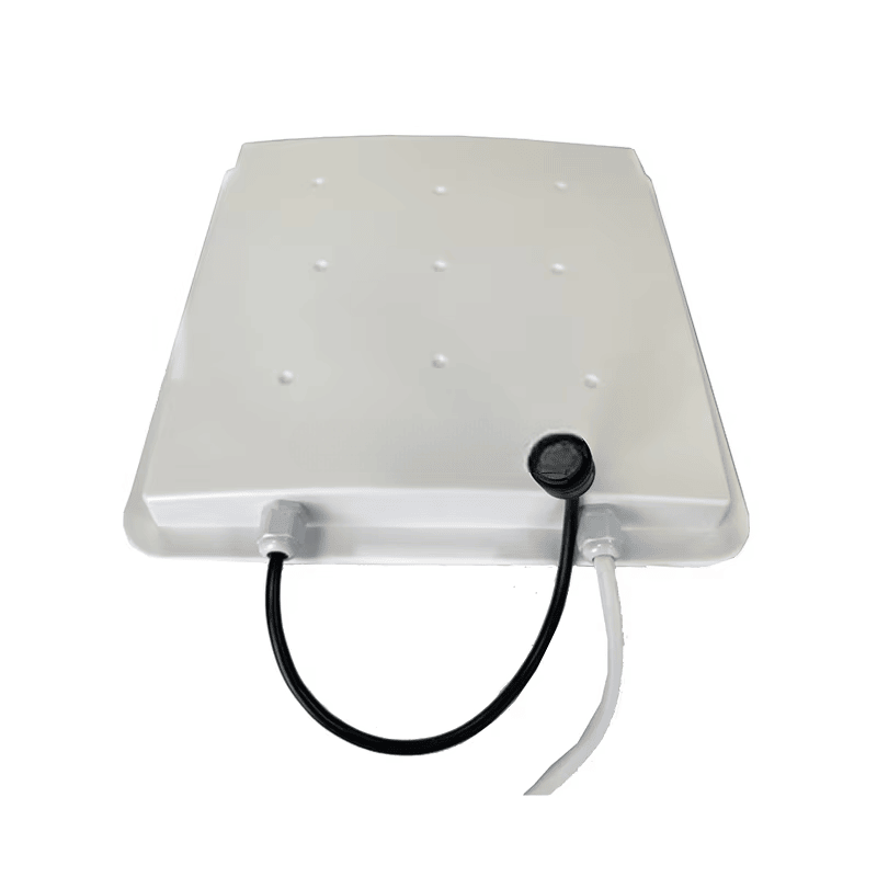 Jasan dijagram prikazuje priključak napajanja od 9V DC i raspored ožičenja za ZK-RFID101-EU UHF RFID integrisani čitač.