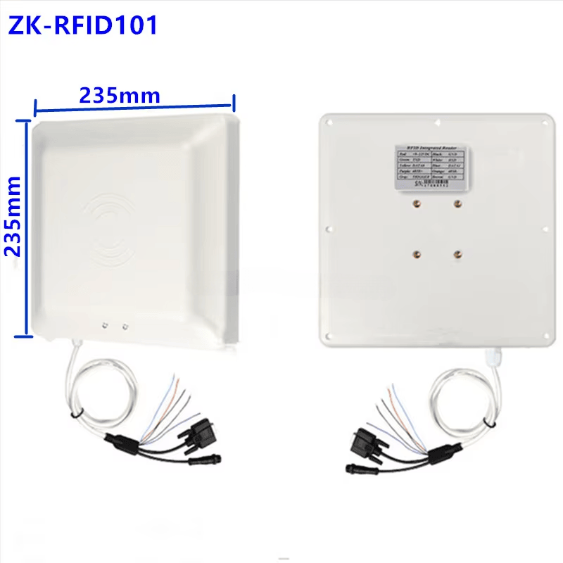 Vizuelni prikaz različitih scenarija primene za ZK-RFID101-US-2 uključujući praćenje u logistici i industrijsku kontrolu.