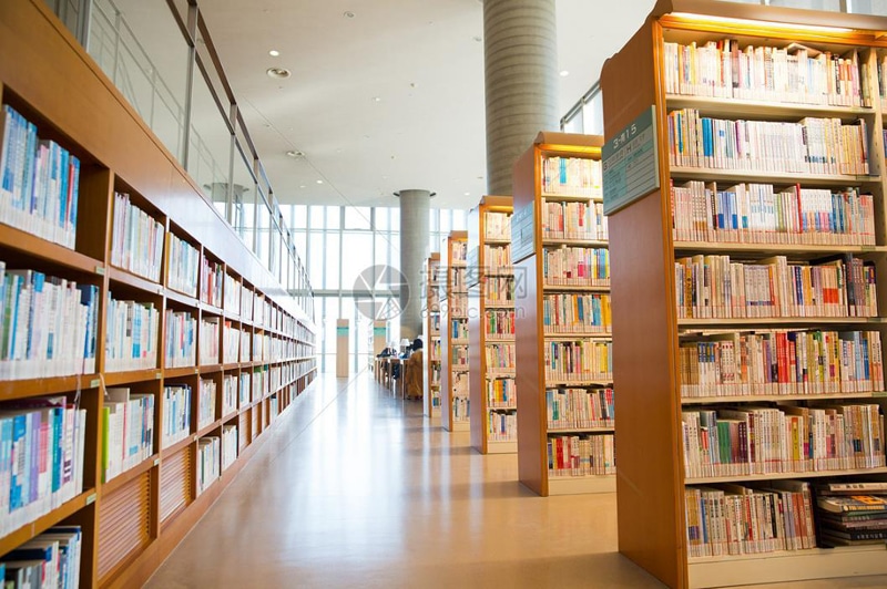 Ova slika prikazuje scenu prolaza u biblioteci koja predstavlja aplikaciono okruženje za ZK-ANT2925 PCB UHF RFID antenu bliskog polja.