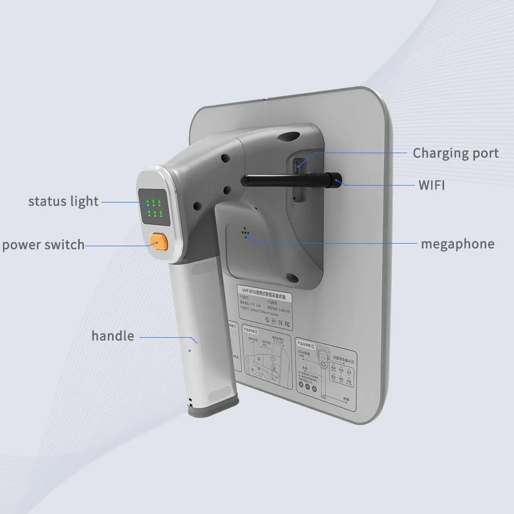 Krupni prikaz RFID skenera CK-B9 pokazuje osetljivo dugme-okidač na dršci za brzo prikupljanje podataka o oznakama.