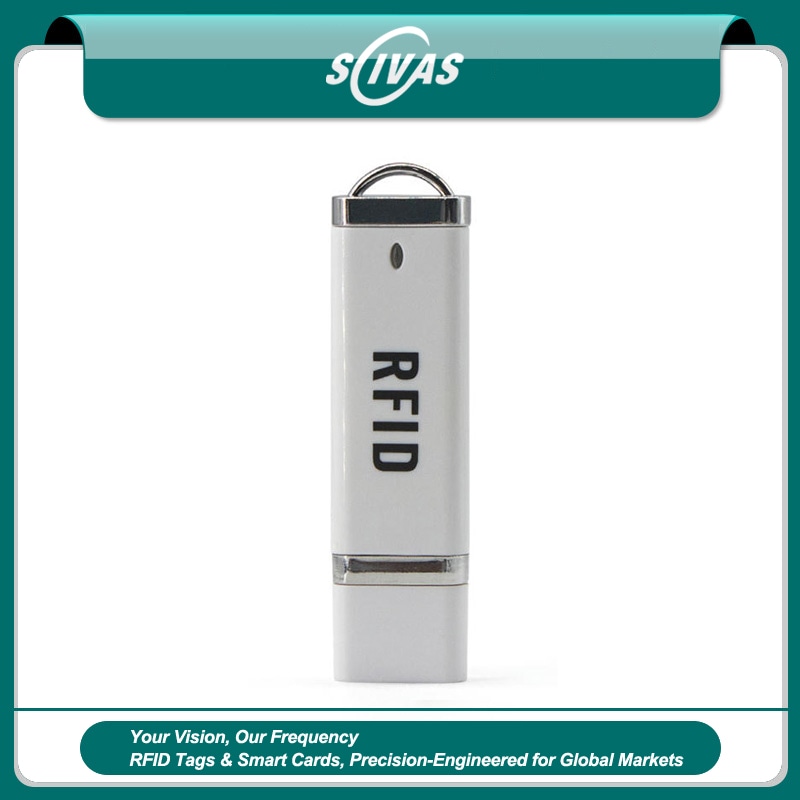 Fotografija proizvoda USB ISO15693 RFID čitač za ICODE SLI i SLIX projekte sa naglaskom na prednju ploču tastature za projekte iz kategorije HF RFID čitači za 13.56 MHz.