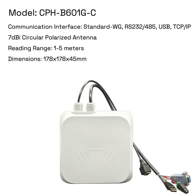 CPH-B601G-C UHF RFID čitač podržava TCP/IP mrežnu povezanost za besprekornu integraciju podataka u postojeće logističke sisteme zasnovane na oblaku.