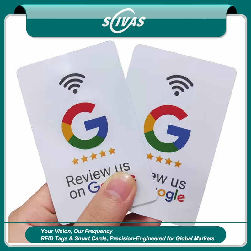 Kvalitetne PVC kartice za Google recenzije sa NFC tehnologijom služe trenutnom prikupljanju utisaka kupaca na pultovima lokalnih preduzeća