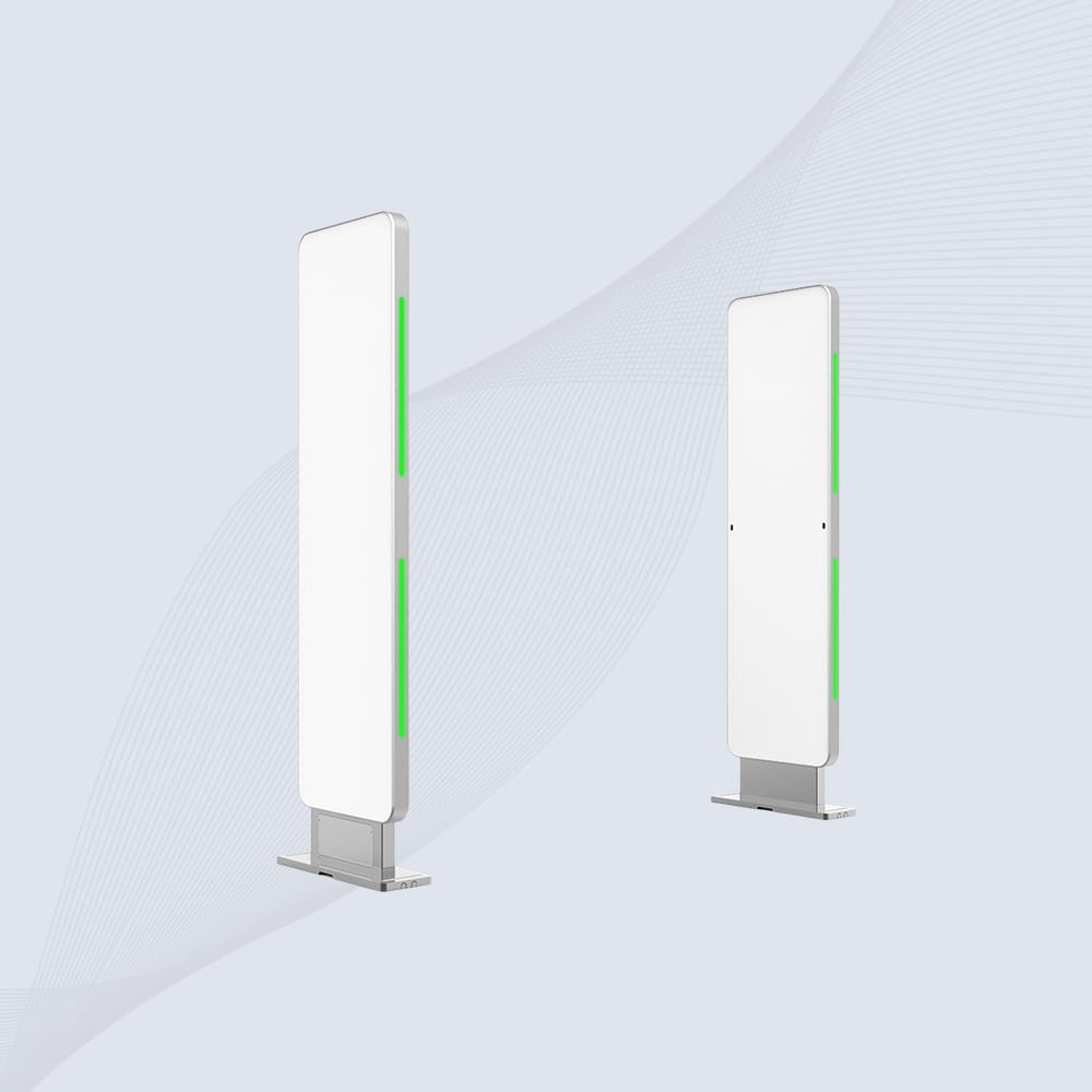 Interfejs panel CK-T4A RFID gate čitača koji podržava RJ45, RS232 i opcionu WiFi 4G povezanost za integraciju podataka.