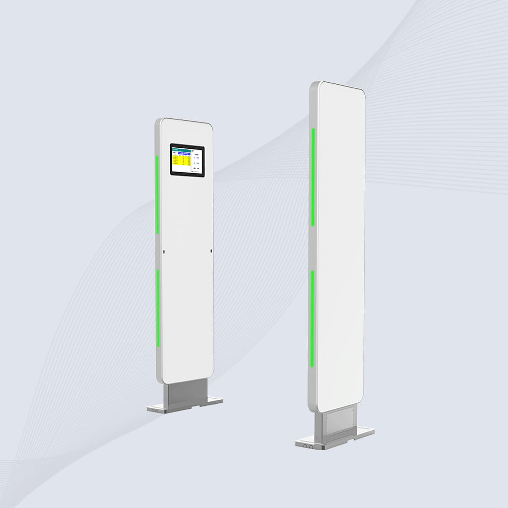 Bočni profil fiksne RFID kapije CK-T4A ističe tanku debljinu od 150mm i izdržljivu konstrukciju od ploče ugljeničnog čelika.