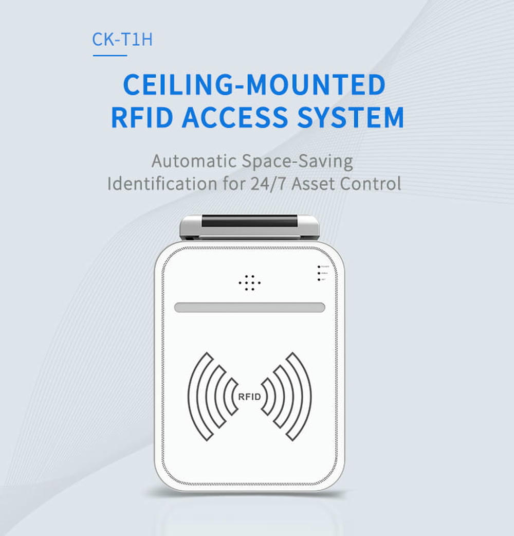Tehnički dijagram dimenzija CK-T1H RFID čitača koji prikazuje njegovu disk strukturu dimenzija trista sa četiri stotine trideset sedam milimetara.