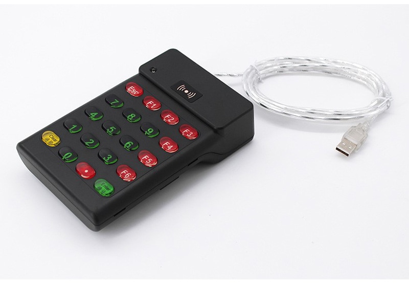 Ova slika ističe prilagođene LF RFID čitače za bezbedan unos putem tastature i raspored antene za primene 125KHz LF RFID čitača.