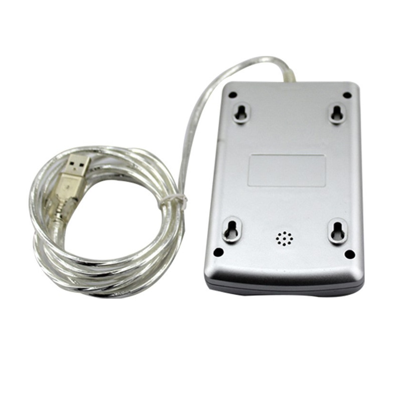 Fotografija proizvoda USB LF RFID čitač za UID EM4200 i TK4100 kartica prikazuje štampani logotip u kategoriji LF RFID čitači za 125 kHz.