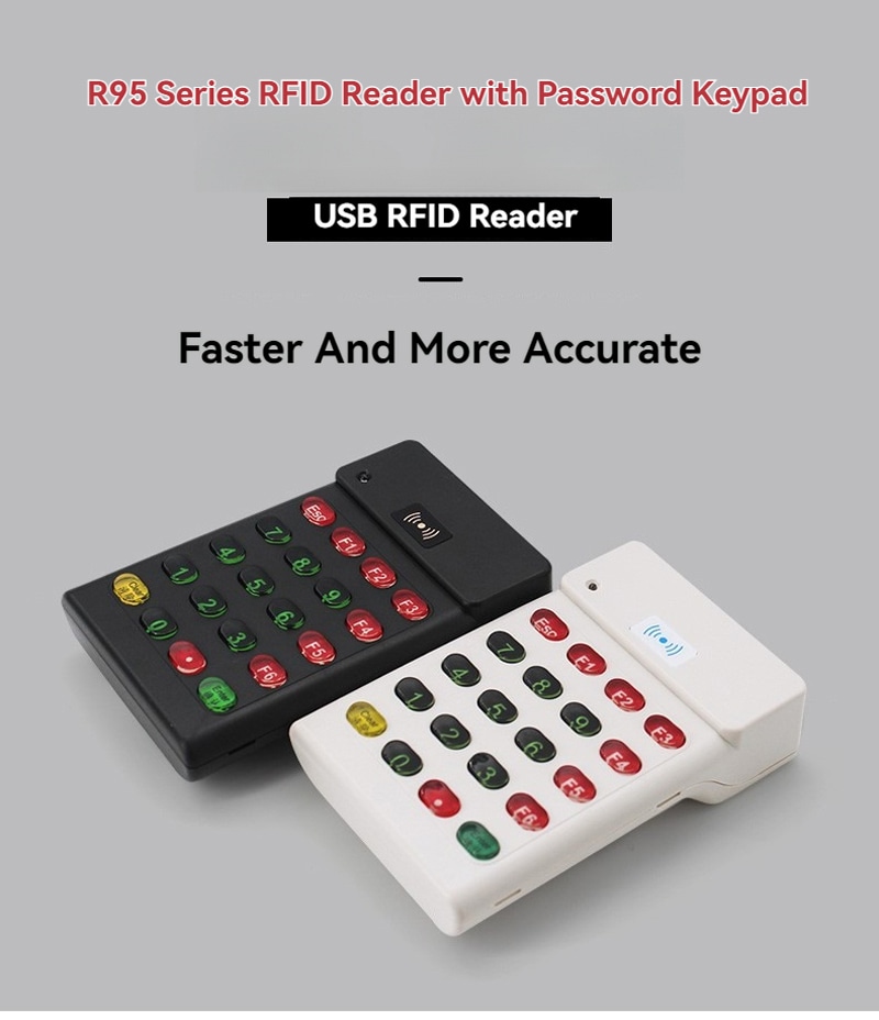 HF RFID zidni čitač sa tastaturom - fotografija proizvoda koja prikazuje ugradnju za ulazna vrata u kategoriji 13.56MHz HF RFID čitača.