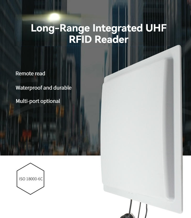 UHF RFID integrisani čitač R16-12DB primenjen u sistemu automatskog upravljanja parkingom za kontrolu pristupa vozilima.