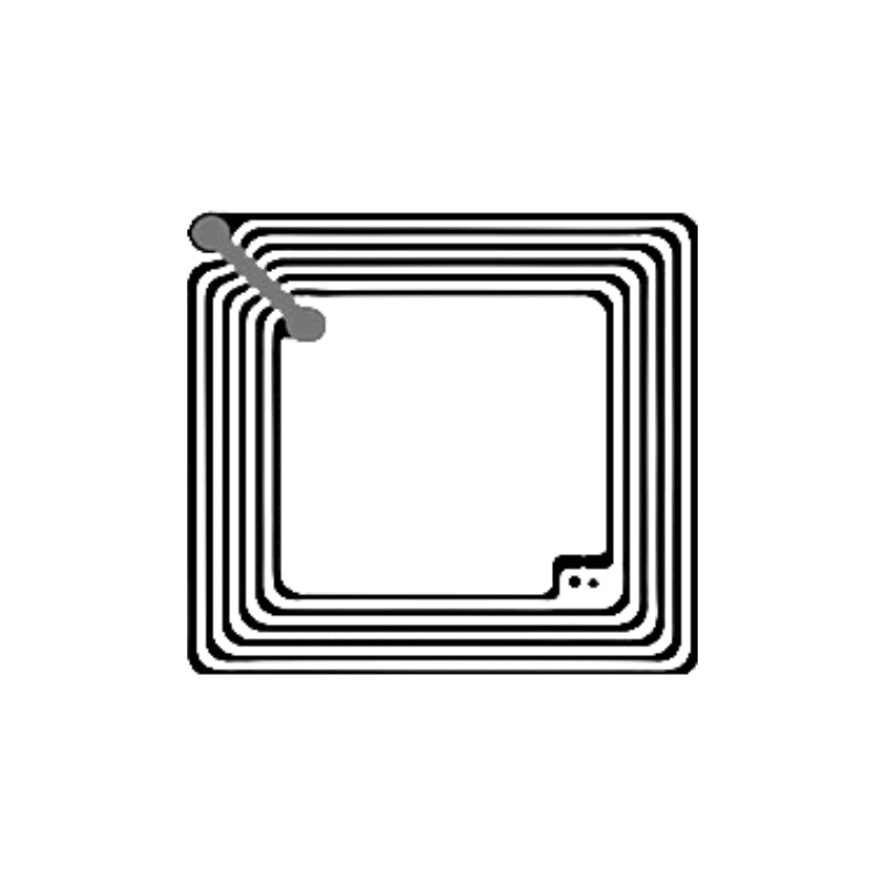 Ova slika prikazuje prilagođene NTAG215 NFC etikete za pametne projekte na metalnoj površini za HF RFID etikete aplikacije.