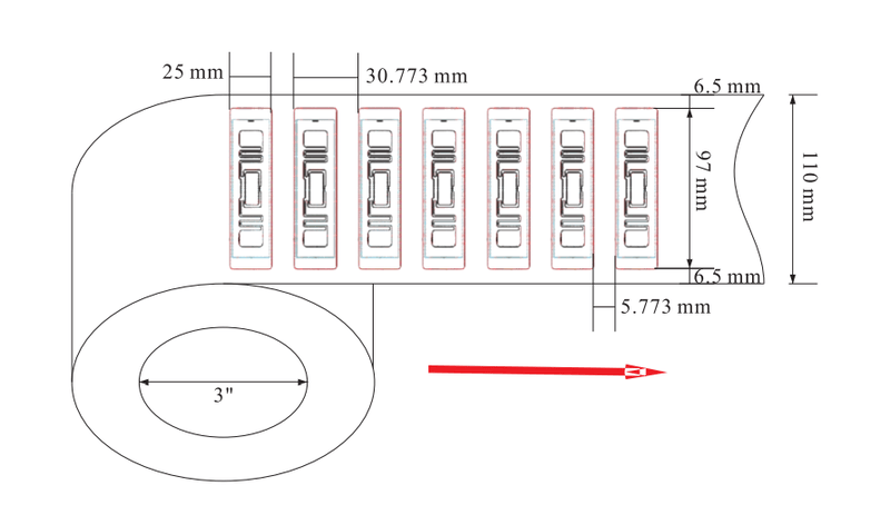 RFID nalepnice za praćenje logistike prikazane iz perspektive praćenja u skladištu za primene UHF RFID nalepnica.