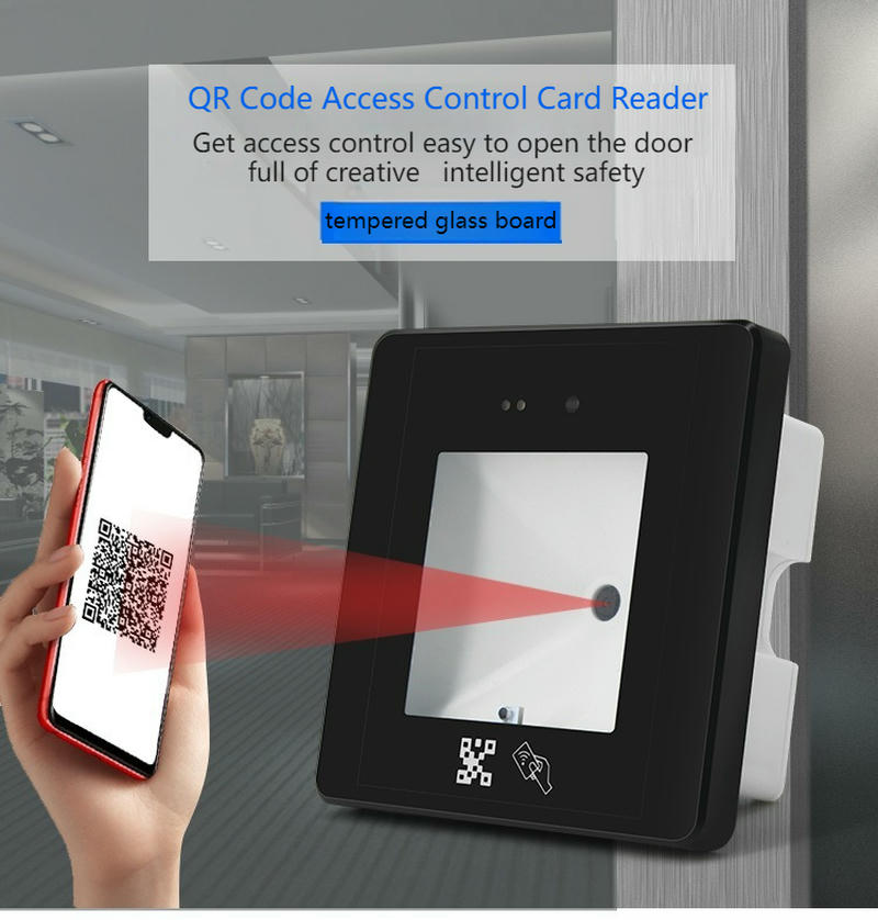 Ova slika ističe QR RFID čitač pristupa za ulaz posetilaca u sistemu bezbednosti za primene RFID čitača pristupa.
