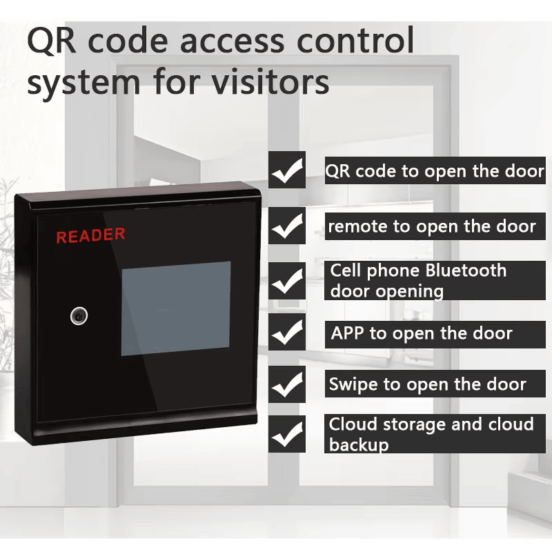 Y30 terminal za kontrolu pristupa posetilaca prikazan je sa funkcijama rezervna kopija u oblaku-a, Bluetooth veze putem aplikacije, daljinske kartice i otvaranja putem QR koda.