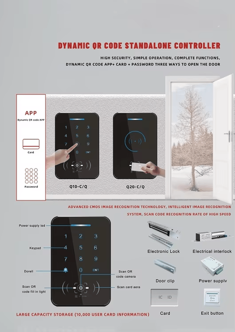 Q20-Kit terminal je integrisan u pešačku rampu za prolaz radi efikasnog upravljanja pristupom posetilaca putem mobilnih QR kodova