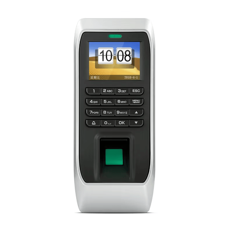 Fotografija proizvoda Terminal sa otiskom za pristup liftu i USB evidenciju sa prikazom prednju ploču tastature za kupce koji porede rešenja iz kategorije Biometrijski terminali za kontrolu pristupa.