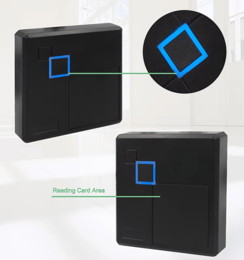 USB RFID čitač kartica za sisteme kontrole pristupa prikazan sa LED indikatorom za kupce koji upoređuju rešenja RFID čitača za pristup.