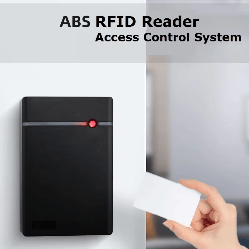 13,56MHz RFID NFC čitač/pisač za pristupne kartice prikazan sa fokusom na prednjoj ploči sa tastaturom za projekte RFID pristupnih čitača.