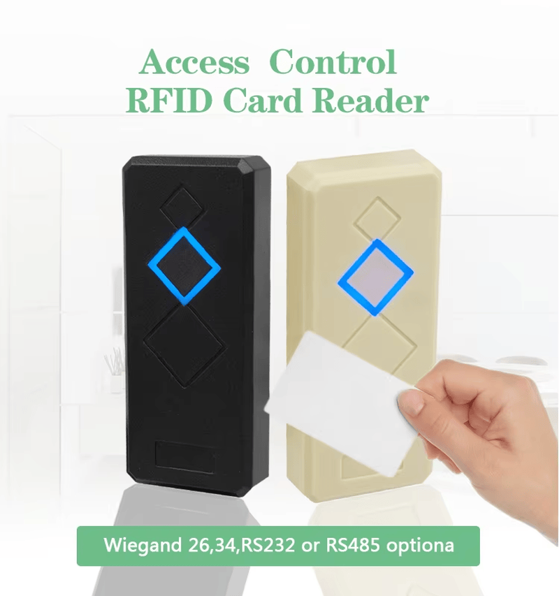 Ova slika ističe Vodootporni RS232 RFID čitač kartica za kontrolu pristupa sa prednjim panelom sa tastaturom za primene u RFID čitačima za pristup.