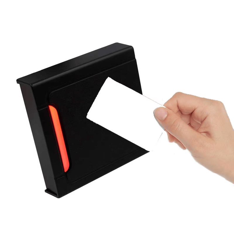 Wiegand RFID pristupni čitač za sisteme ulaznih vrata prikazan sa fokusom na prednjoj ploči tastature za projekte RFID pristupnih čitača.