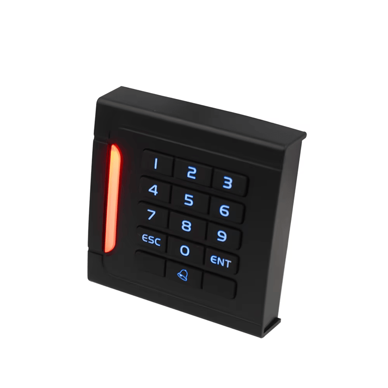 Fotografija proizvoda IP66 spoljni RFID čitač sa tastaturom sa naglaskom na detalj čipa za projekte iz kategorije Čitači s tastaturom za kontrolu pristupa.