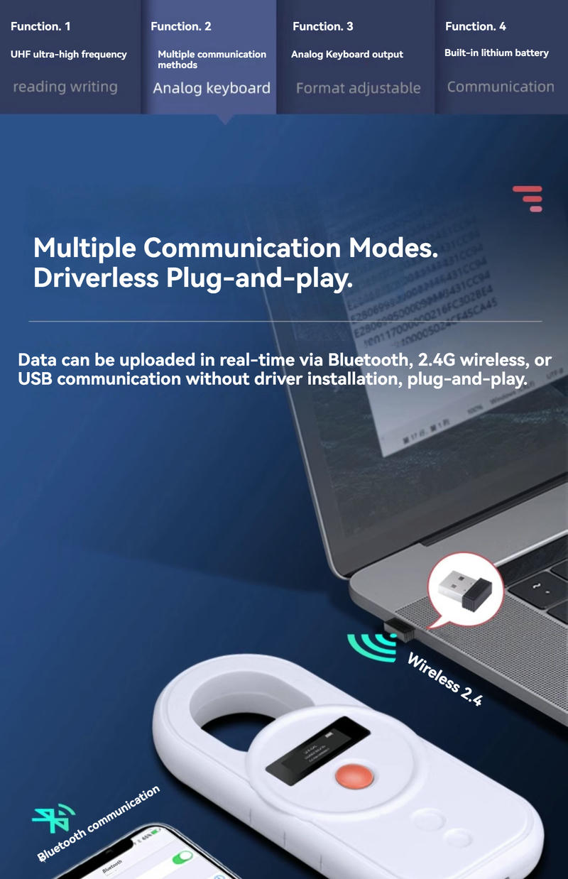 R66h ručni skener povezan sa stonim računarom preko usb interfejsa bez drajvera za jednostavan plug and play rad.