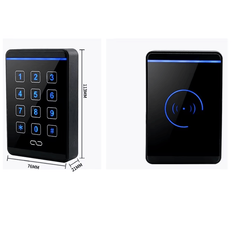 Fotografija proizvoda Dvofrekventni NFC RFID čitač za proveru pristupnih kartica iz perspektive koja ističe sigurnosni sistem za primene iz kategorije RFID čitači za kontrolu pristupa.